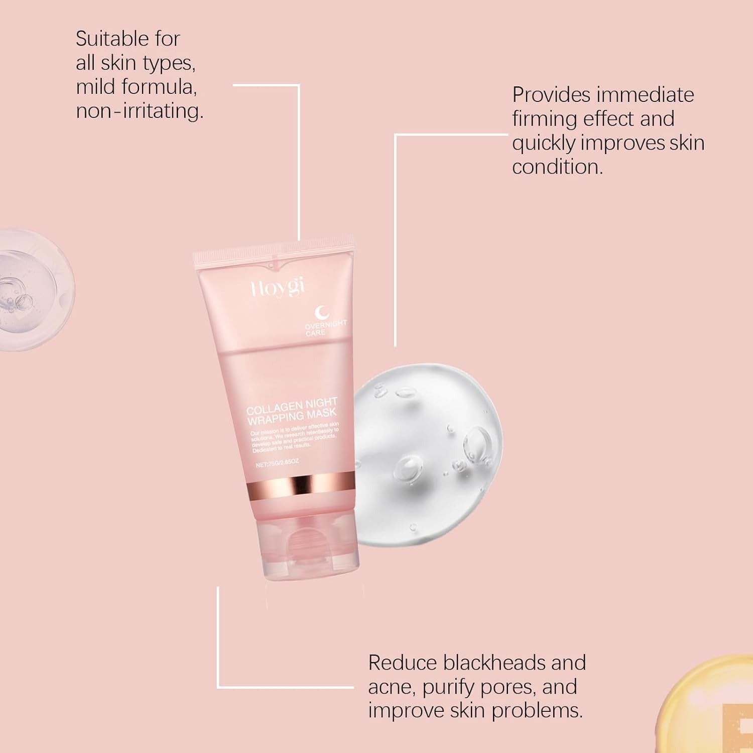 Hoygi Collagen Overnight Wrapping Peel off Facial Mask