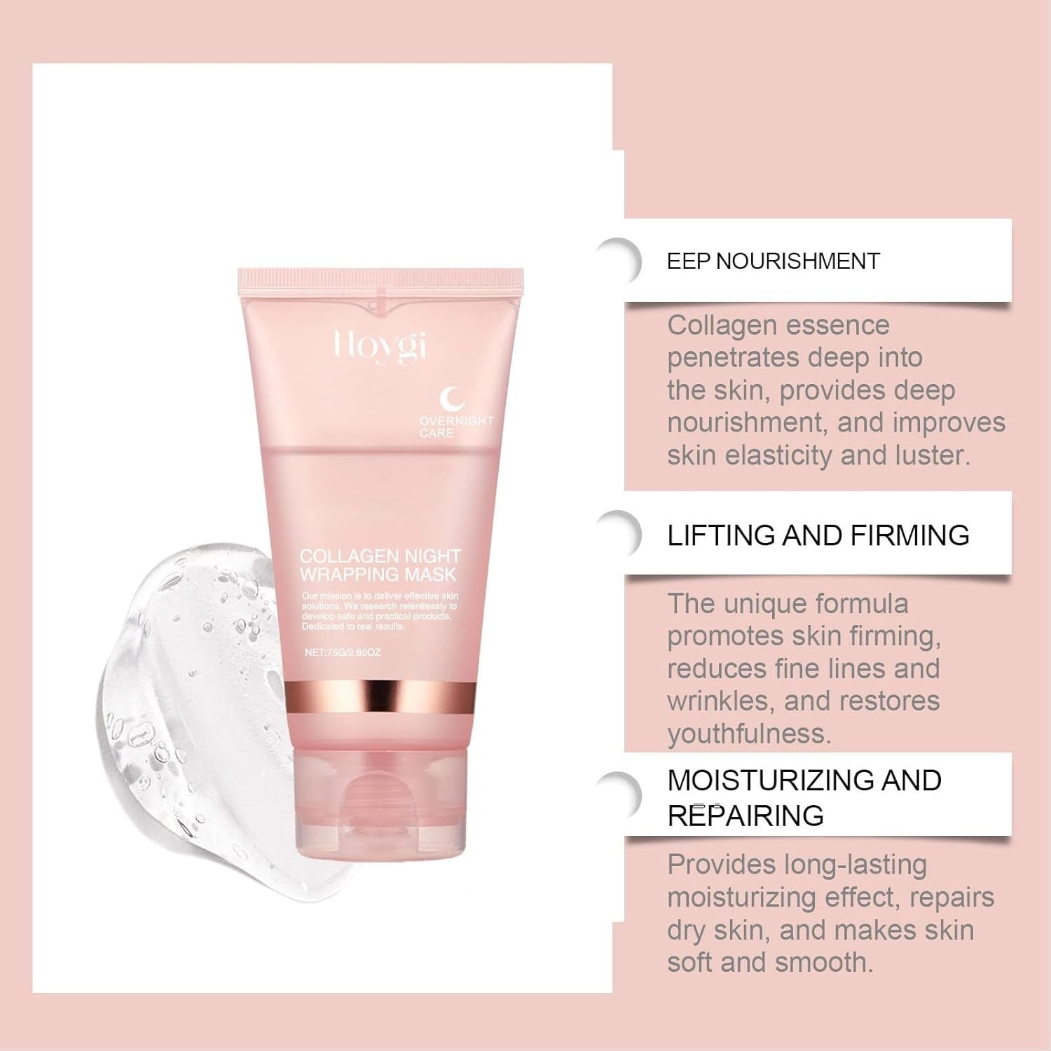 Hoygi Collagen Overnight Wrapping Peel off Facial Mask
