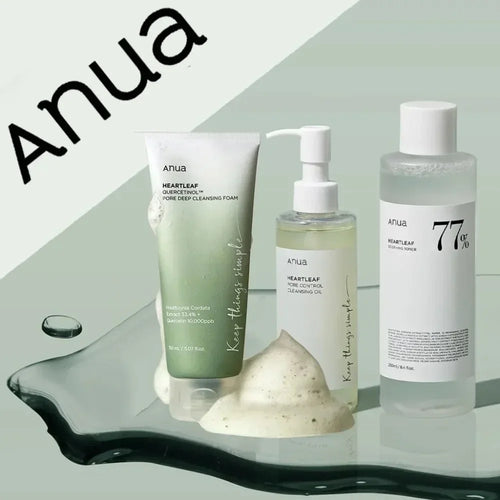 Anua Heartleaf 77% Set | Anua Korean Skin Care Set | Anua Toner & Cleansing Oil Duo | Anua Heartleaf Face Care Kit | Anua Original Heartleaf Set | Anua Skincare Bundle | Anua Heartleaf Toner and Cleanser | Anua Sensitive Skin Care Set | Anua Heartleaf 77% Kit | Anua Calming Skincare Set
