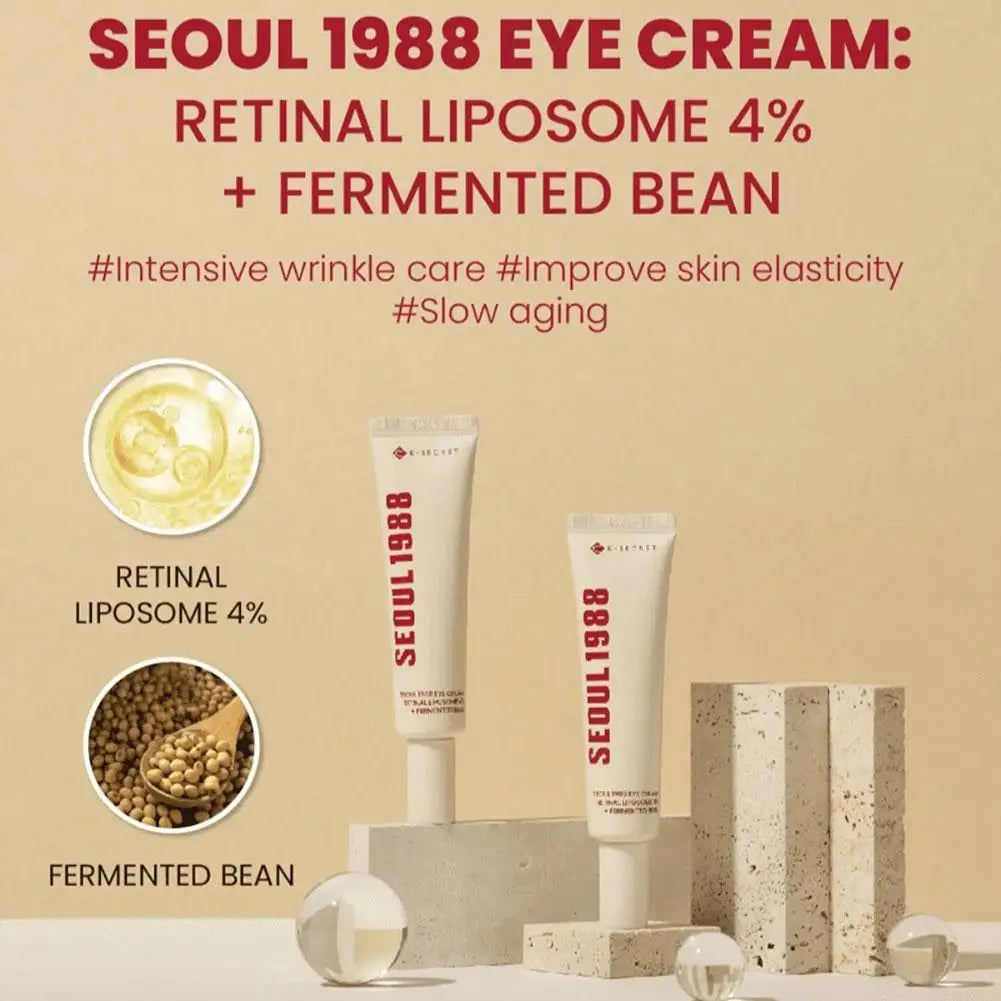 SEOUL 1988 Eye Cream Niacinamide 2% Retinal Acid Ginseng Serum Lighten Fine Lines Firming Pores Brightening Face Korean Skincare