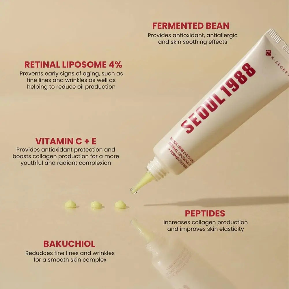 SEOUL 1988 Eye Cream Niacinamide 2% Retinal Acid Ginseng Serum Lighten Fine Lines Firming Pores Brightening Face Korean Skincare