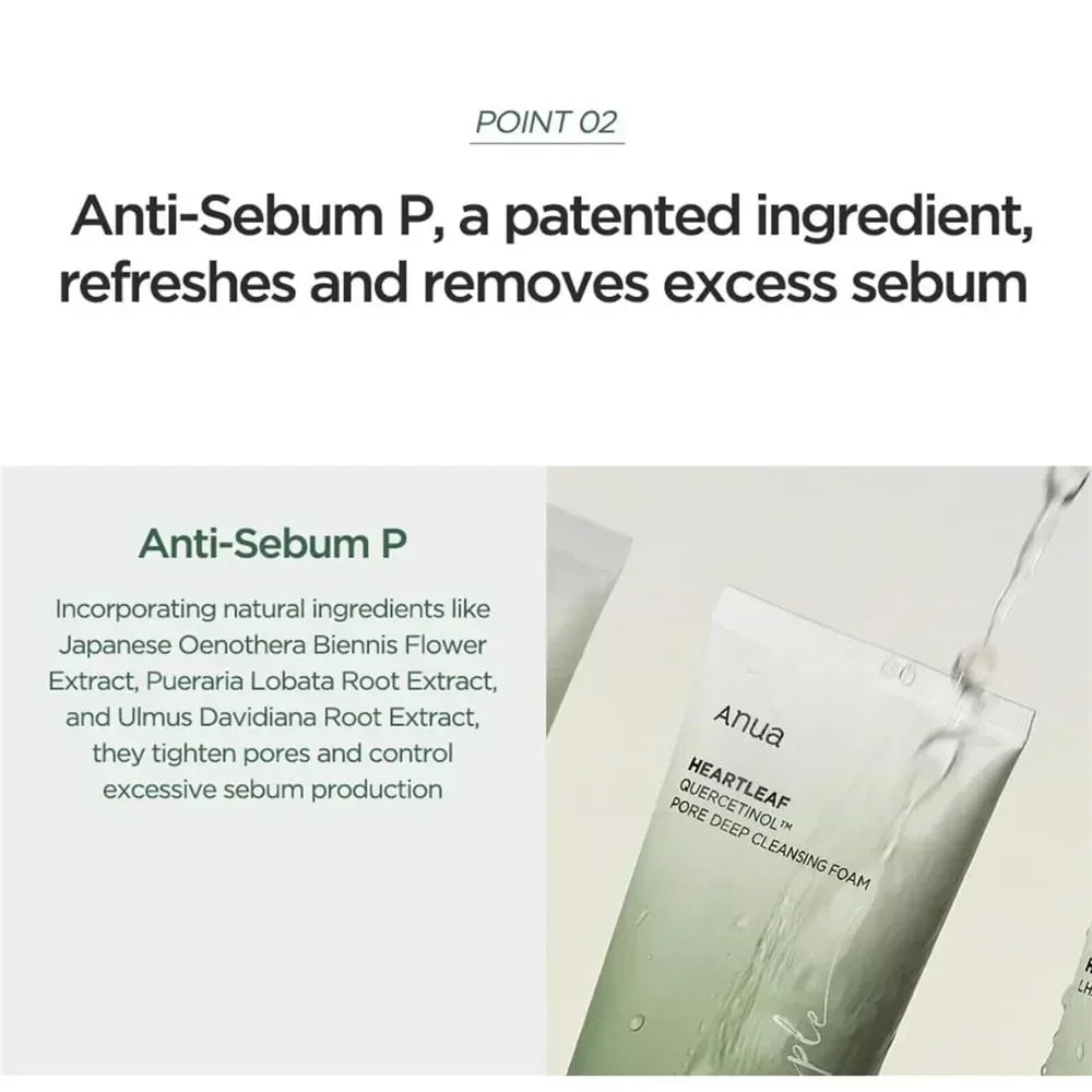 Anua Heartleaf 77% Toner Moisturizing Pore Cleansing Oil Foaming Cleanser Deep Cleanses Impurities Korean Skincare