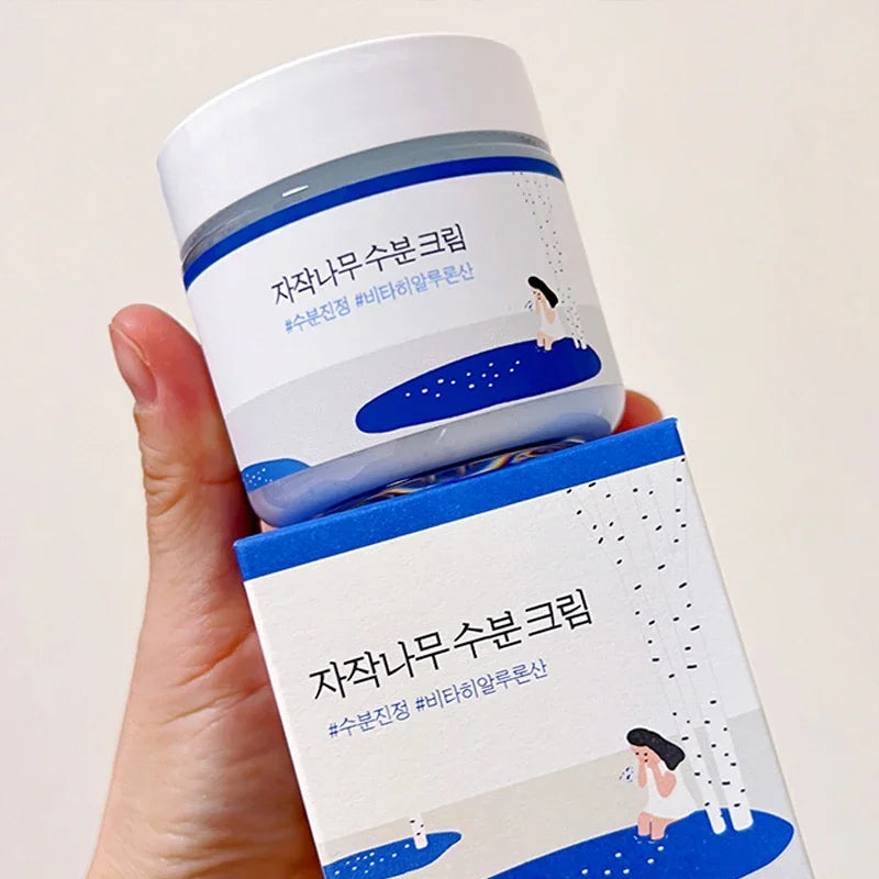 80ml Korea Birch Trees Long Term Moisturize Brighten Cream Valid 48 Hours Lock Water Nourishing Cleanse Skin Facial Care Cream