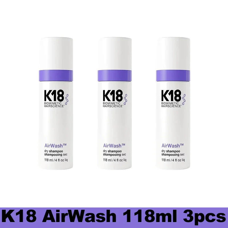 Original K18 AirWash Dry Shampoo 118ml Conditioners NonAerosol Balances Scalp Controls Excess Oil Production Repair Dry Damaged